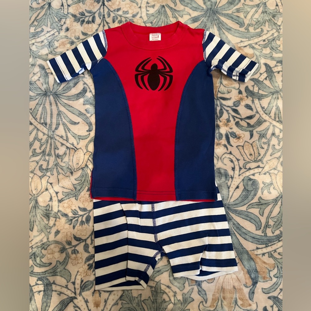 Hanna Andersson Marvel Spiderman Kids Size 6-7 Pajama Set